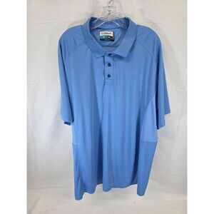 Magellan Polo Shirt Blue Casual Fish Gear Classic FIt Mens 2XL Moisture Wicking